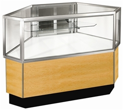 Outside Corner Half Glass Display Case Showcases